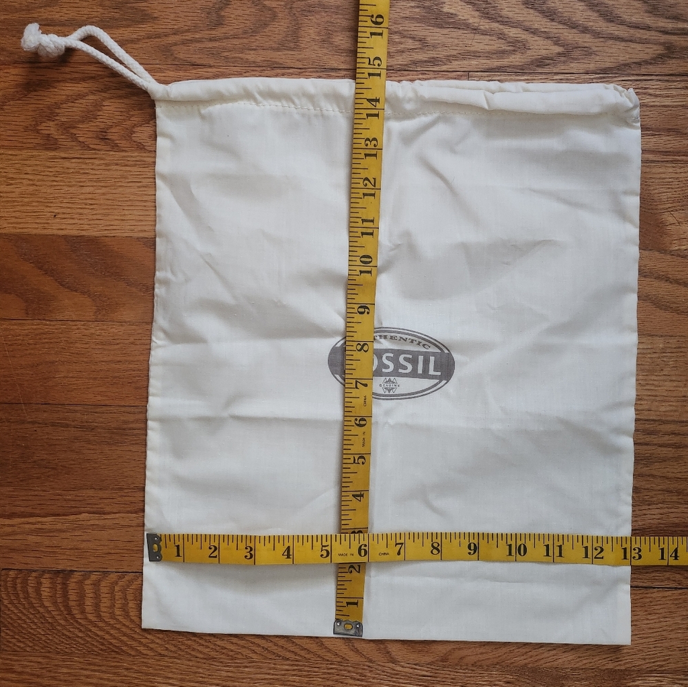 Fossil Cream Dust Bag With Drawstring 13"×14" - Picture 5 of 5